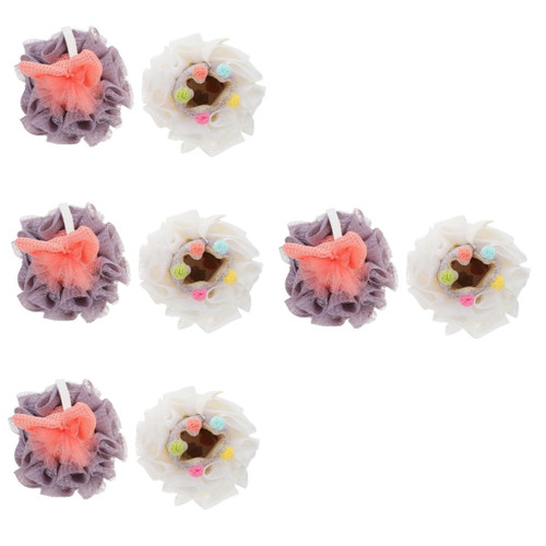 Angoily 8 Pcs Bath Ball Shower Accessories Exfoliating Bathing Balls Loofah Bath Body Scrubber Body Scrub Sponge Skin Kids Bath Sponge Body Sponges Bath Shower Loofah Luffa Clean Tub Nylon