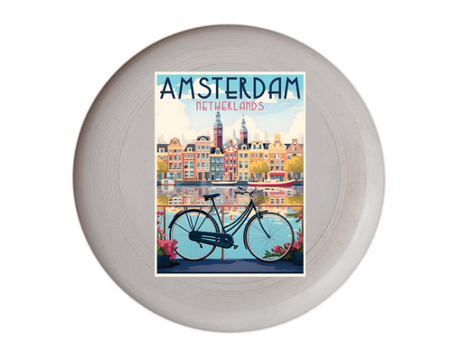 Amsterdam Netherlands Design A Souvenir Frisbee Flying Disc 2-Pack