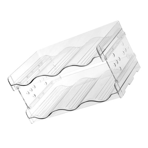 Alipis Storage Rack Can Bottle Storage Organizer Drink Organizer Stand Beverage Shelf Standing Bottle Rack Refrigerator Wine Holder Stackable Bottle Rack Vertical Plastic Drink Holder