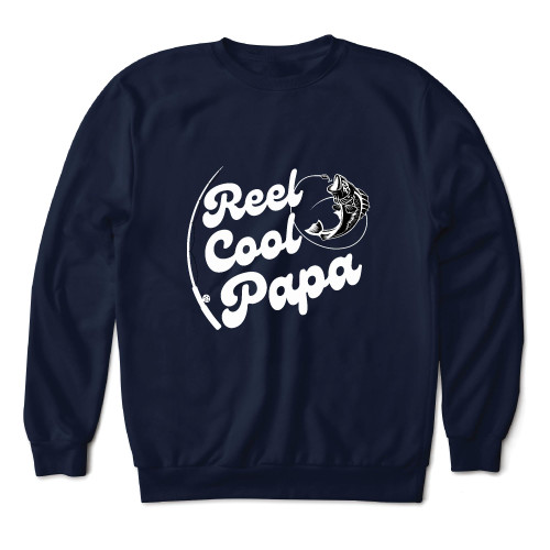 Funny Fishing Fathers Day Gifts for Papa Reel Cool Sweatshirt Travel Coffee Beer Navy Black Muticolor Unisex Sweatshirt