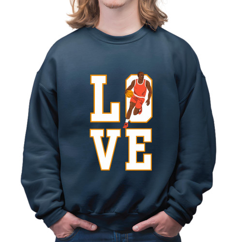 Love Basketball Team Gifts for Beloved Fans Navy Muticolor Unisex Sweatshirt