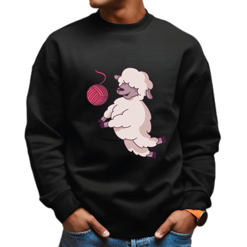 Volleyball Sheep Gift Fun Sports Themed Design for Volleyball Fans Black Muticolor Unisex Sweatshirt Volleyball Sheep Gift Fun Sports Themed Design for Volleyball Fans Black Muticolor Unisex Sweatshirt