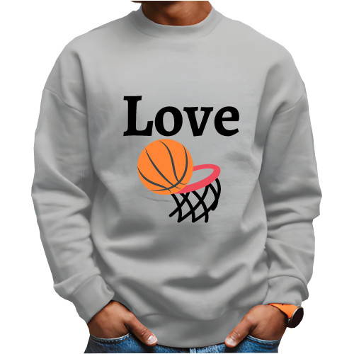 Basketball Sports Athlete Court Player Gift Ideas Athletes Grey White Muticolor Unisex Sweatshirt Basketball Sports Athlete Court Player Gift Ideas Athletes Grey White Muticolor Unisex Sweatshirt