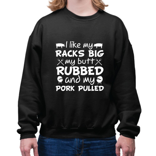 Cool Grilling Pork Rub Smoking BBQ Meat Smoker For Men Women Navy Black Muticolor Unisex Sweatshirt