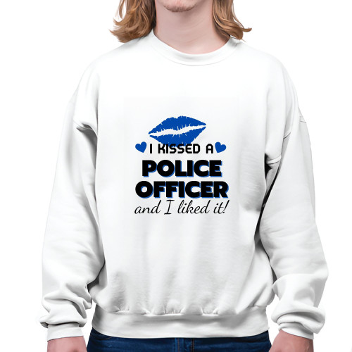 Funny Heart Saying Gift For Police Officer Fans Humorous Lips Design Grey White Muticolor Unisex Sweatshirt Funny Heart Saying Gift For Police Officer Fans Humorous Lips Design Grey White Muticolor Unisex Sweatshirt