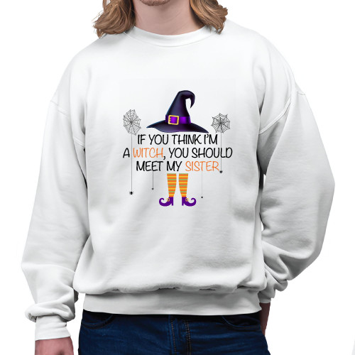 Halloween Gift Idea for Witch Fans White Muticolor Unisex Sweatshirt Halloween Gift Idea for Witch Fans White Muticolor Unisex Sweatshirt