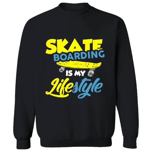 Skateboarding Lifestyle Sweatshirt Gift for Brother Sister Son Daughter Boyfriend Girlfriend Black Muticolor Unisex Sweatshirt