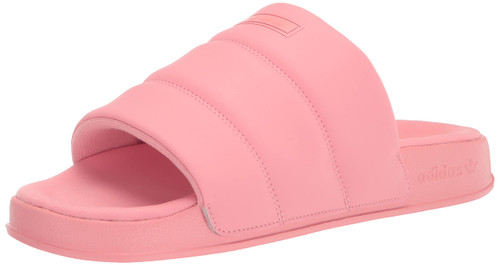 adidas Originals Women's Adilette Essential Slide Sandal, Super Pop/Super Pop/Super Pop, 6