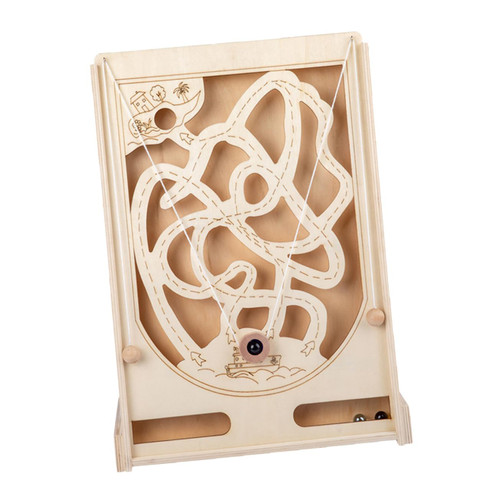 NAMOARLY Pinball Game Wooden Board Games Maze Puzzle Board Toy Wooden Educational Puzzle Labyrinth Puzzles Maze Beads Toy Maze Puzzle Toy Wooden stem Toy Wooden Toys Marble Child Maze Ball