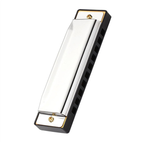 Silver 10 Holes 20 Tone C Key Harmonicas Jazz Folk Music Musical Instrument Diatonic Harp Harmonica kit