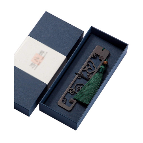 Handmade Bookmark Handmade Natural Wooden Carving Bookmark Gift Box Set Wooden Bookmark with Beautiful Tassels is a Unique Gift for Teachers Students Men and Women Carved Hollow Bookmark