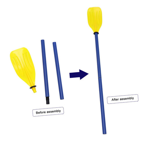 Kisangel 2 Pair Double Oars Rowing Paddle Lake Kayak Paddles French Oars Paddles Dragon Boat Paddle Sports Kayak Paddle Boating oars Kayak oars Detachable Boat Paddles Round France Plastic