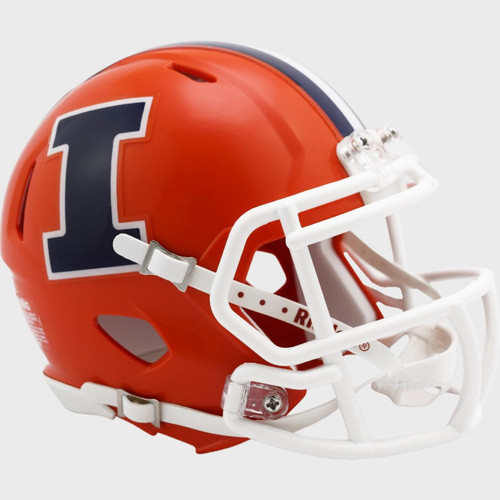 Illinois Fighting Illini Orange NCAA Riddell Speed Mini Football Helmet Illinois Fighting Illini Orange NCAA Riddell Speed Mini Football Helmet
