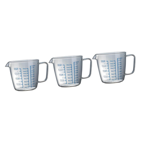 Ciieeo 3pcs Liquid Measuring Cups High Borosilicate Glass Measuring Cup Clear Glass Clear Measuring Cup Glass Measuring Cup with Scale Portable Measuring Cup Beaker Shot Glass Milk Cup