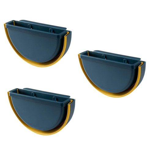 IMIKEYA 3pcs Small Trash Can with Lid Small Trashcan with Garbage Can with Lid Wall Mounted Trash Can Bin with Lid Mini Trash Can with Lid Bins with Lids Laundry Basket Wall-Mounted