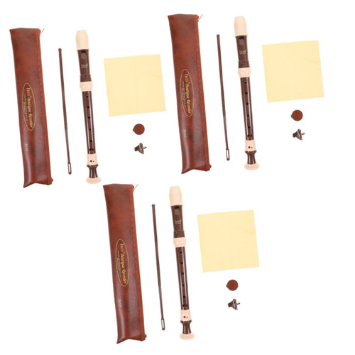 SUPVOX 3 Sets Eight-hole Clarinet Instrument Baroque Soprano Recorder Beginner Recorder Wind Recorders 8 Hole Soprano Recorder Evp Recorder Kids Zoom Recorder Child British Flute Resin