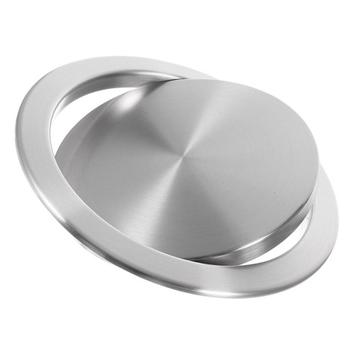 Cabilock Automatic Trash can Stainless Steel Trash can trashcan Stainless Steel Trash recessed Cover Trash lid Kitchen Supply can Cover Toiletries Clamshell 430 Stainless Steel Garbage can