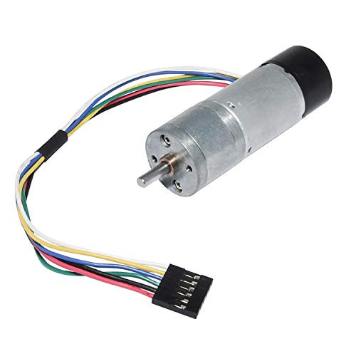 Encoder Metal Gearmotor 24V DC Low Speed 15 RPM Gear Motor with Encoder for Arduino and 3D Printers
