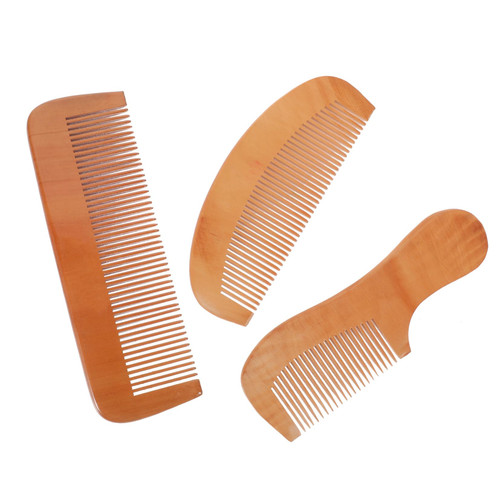 Beatifufu 3pcs Comb Detangling Hair Brush Anti-static Hairbrush Wood Hair Comb Heads Scalp Comb Wooden Massage Comb Hairstyling Comb Hair Comb for Adults Small Comb Miss Wide Tooth