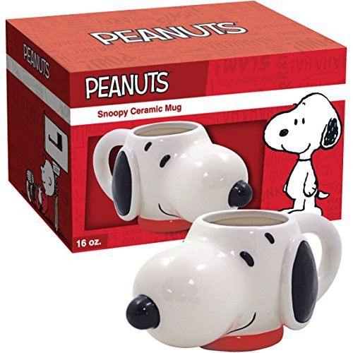 ICUP Peanuts Snoopy Molded Head Ceramic Mug, Clear