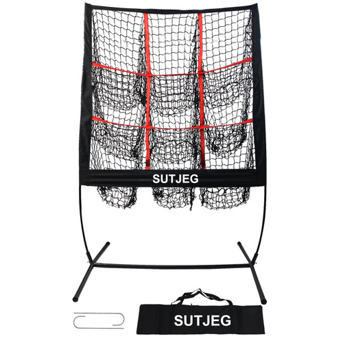 SUTJEG Baseball Nets for Batting and Pitching,Baseball Practice Net 9 Hole Football Throwing Net and Softball Pitching Net Throwing Baseball Softball Training