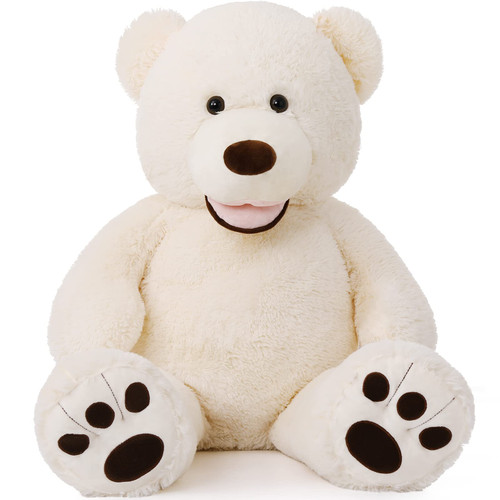 MorisMos Giant Teddy Bear with Big Footprints Big Teddy Bear Plush Stuffed Animals (Beige, 39 inches) MorisMos Giant Teddy Bear with Big Footprints Big Teddy Bear Plush Stuffed Animals (Beige, 39 inches)