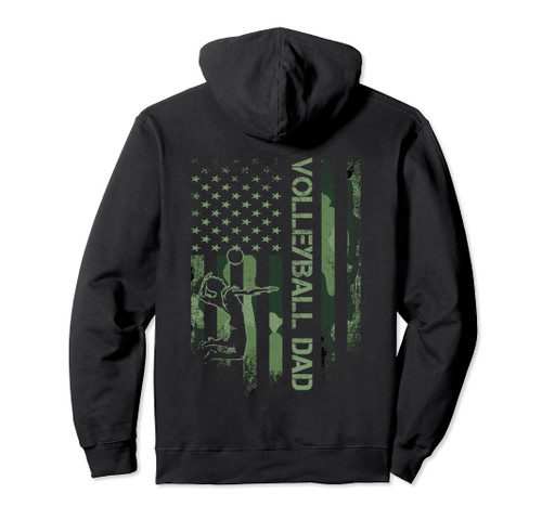 Vintage USA Camo Flag Proud Volleyball Dad Silhouette Funny Pullover Hoodie Vintage USA Camo Flag Proud Volleyball Dad Silhouette Funny Pullover Hoodie