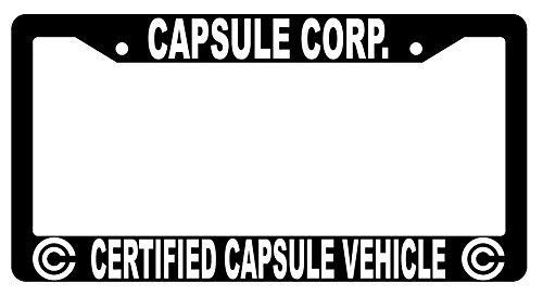 First Rober Capsule Corp Certified Capsule Vehicle Black Metal License Plate Frame Dragon Ball First Rober Capsule Corp Certified Capsule Vehicle Black Metal License Plate Frame Dragon Ball