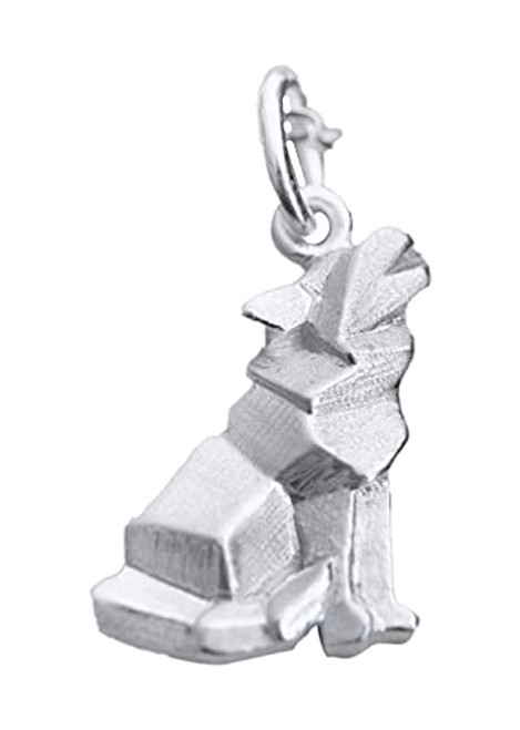 Origami Wolf Necklace with 16" Sterling Silver Chain Origami Wolf Necklace with 16" Sterling Silver Chain