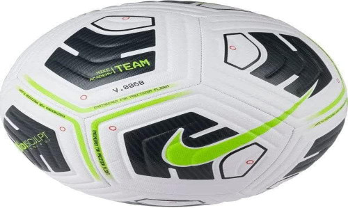 Nike Unisex's NK Academy - Team Recreational Soccer Ball, White/Black/(Volt), 4