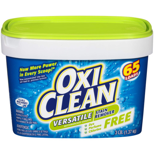 OxiClean Versatile Stain Remover Free, 3 lbs, Pack of 4