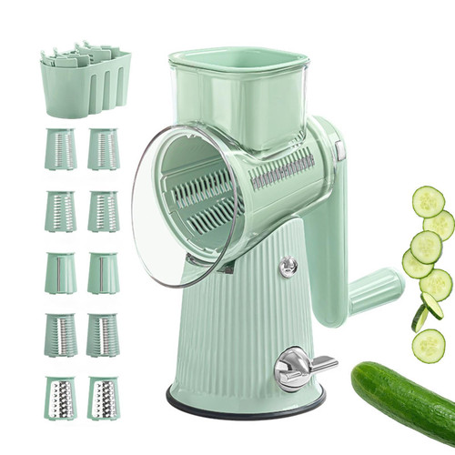 Handheld Rotary Cheese Grater, Multifunctional 5 Interchangeable Cuts Cheese Slicer with Handle, Manual Round Mandolin Vegetable Slicer, Cheese Shredder for Fruit, Vegetables, Cheese, Potato Slicer Handheld Rotary Cheese Grater, Multifunctional 5 Interchangeable Cuts Cheese Slicer with Handle, Manual Round Mandolin Vegetable Slicer, Cheese Shredder for Fruit, Vegetables, Cheese, Potato Slicer