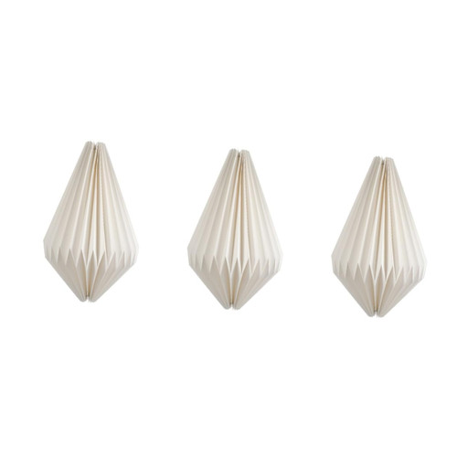 Beaupretty 3 pcs Folding Origami Lantern paper Lantern Shade ceiling lamp shade hanging light fixtures ceiling hanging chandelier lamp shades Pendant Shade Handmade Lampshade LED white Simple