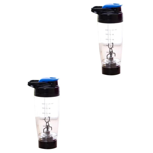 HEMOTON 2pcs Electric Blender Usb Blender Self Stirring Protein Shaker Protein Shake Cup Smoothie Blender Electric Shaker Electric Mixer Shaker Bottle Battery Portable Fitness