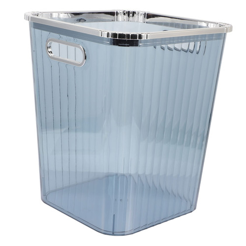 Veemoon Countertop Can Transparent Basket Wastebasket Home Reusable Ring Bins Trashcan Open Storage Supplies for Multi-use Vanity Small Garbage Holder Portable Office Paper Desktop