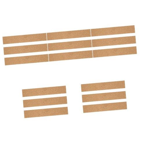 Operitacx 15 Pcs Adhesive Cork Strips Cork Board Memo Board Strips Corkboard Pin Display Board Small Bulletin Board Strips Cork Bulletin Bars Cork Tack Strips Frameless Cork Brick Office