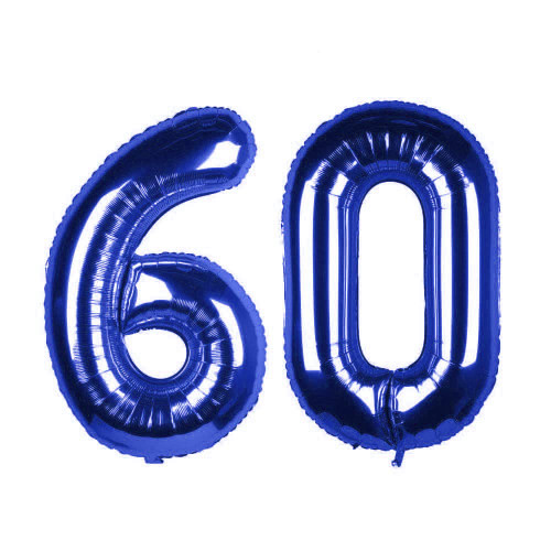AimtoHome 40 Inch Blue 60th Birthday Number Balloons 60 Foil Mylar Balloon for Birthday Anniversary Party Decoration AimtoHome 40 Inch Blue 60th Birthday Number Balloons 60 Foil Mylar Balloon for Birthday Anniversary Party Decoration