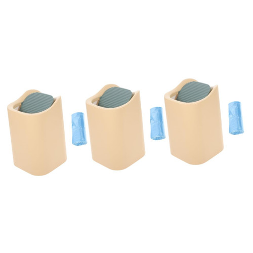 STOBAZA 3pcs Desktop Trash Can Tiny Trash Can Trash Recycling Containers Trash Bin with Lid Desk Trash Can Car Trash Can with Lid Trashcan for Car Plastic Nordic Office Small Wastebasket