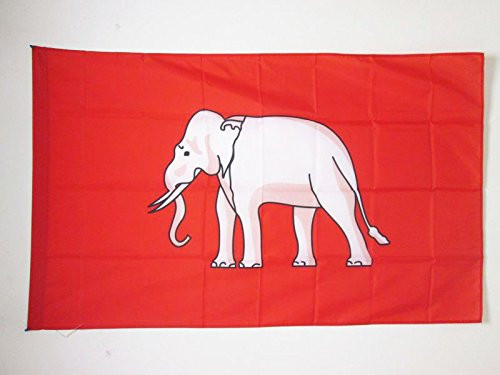 AZ FLAG Kingdom of Siam 1350-1939 Flag 2' x 3' for a Pole - Historic Thailand Flags 60 x 90 cm - Banner 2x3 ft with Hole