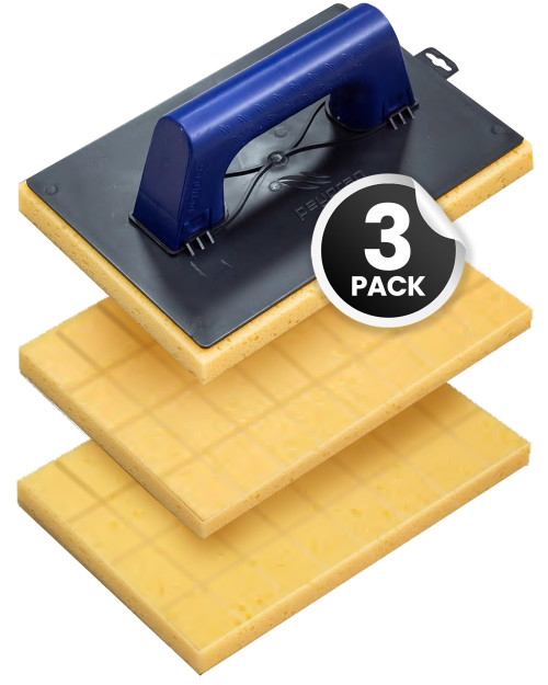 Peygran PRO Grout Float Sponge Triple Pack - Maximum Cleaning Grout Sponge for Tile with cuts for Best Cleaning Results | Grout Wash System