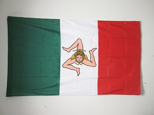 AZ FLAG Sicilian Independence Movement Flag 2' x 3' for a Pole - Nationalism of Sicily Flags 60 x 90 cm - Banner 2x3 ft with Hole