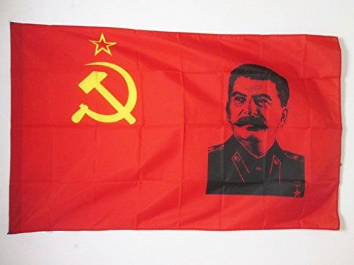 AZ FLAG USSR with Stalin Flag 2' x 3' for a Pole - Soviet Union Communist Flags 60 x 90 cm - Banner 2x3 ft with Hole