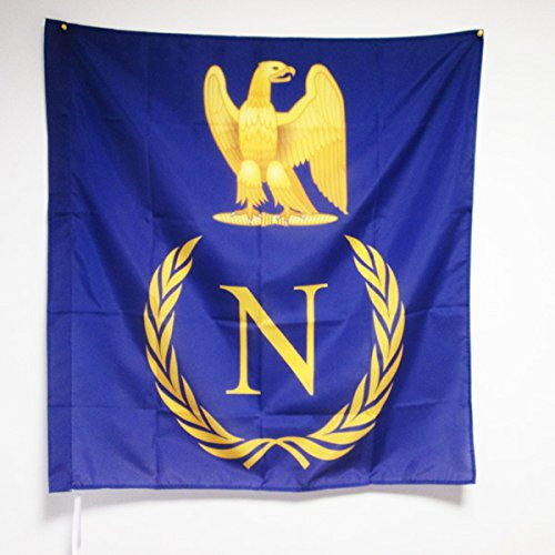 AZ FLAG Shield Napoleon Bonaparte of France Flag 3' x 3' for a Pole - French Empire Flags 90 x 90 cm - Banner 3x3 ft with Hole