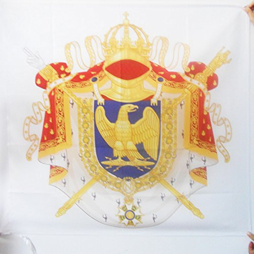 AZ FLAG Imperial Napoleon Coat of arms First French Empire Flag 3' x 3' for a Pole - Napoleonic Empire of France Flags 90 x 90 cm - Banner 3x3 ft with Hole