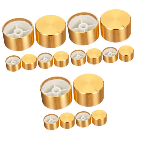 Vaguelly 18 Pcs Audio Guitar Knob Guitar Accessory Volume Control Knobs Electric Guitar Knobs Guitar Bass Accessories Potentiometer Knob Hats Guitar Sound Knob Dedicated Aluminum