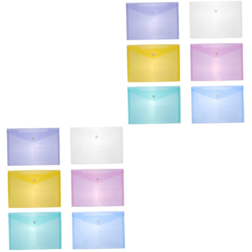 STOBOK 60 Pcs Transparent File Bag A4 Envelopes Transparent Document Bag Poly Envelope Folders A4 Size File Envelope Document Organizers Envelopes Filing Folder Pp A5 Button Storage Bag