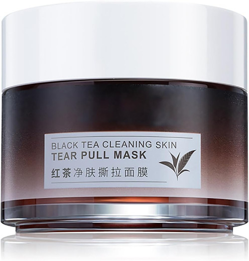 Ntddf Black Tea Skinning Peel Off Mask, Cleansing Blackhead Remover Masks, Deep Cleaning Facial Mask 110g, Herbal Refining Peel Off Mask, Anti Aging Black Tea Face Cream (2pcs)