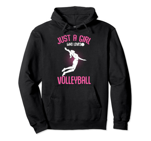 Just a Girl who loves Volleyball Girl Youth Player Pullover Hoodie