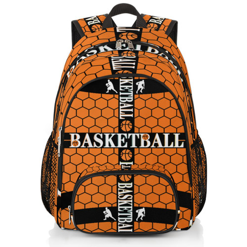 OMFUNS Basketball Ball School Backpack for Kids Boys Girls Women Men Cool Sport Quote Bookbag for College Gym Travel School Bag Rucksack Casual Daypack Computer Laptop Backpack