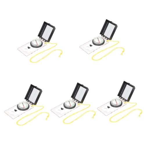 CLISPEED 5pcs Map Ruler Compass Camping Compass Outdoor Hiking Equipment Advanced Scout Compass Professional Field Compass Outdoor Survival Compass Child Magnetic Needle Backpack Pocket